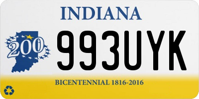 IN license plate 993UYK