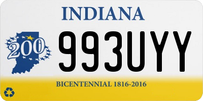 IN license plate 993UYY