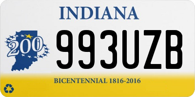 IN license plate 993UZB