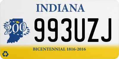 IN license plate 993UZJ