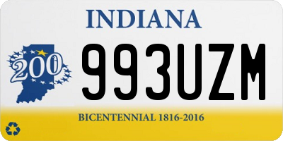 IN license plate 993UZM