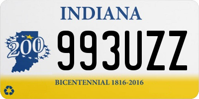 IN license plate 993UZZ