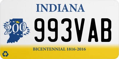 IN license plate 993VAB