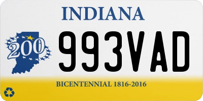 IN license plate 993VAD