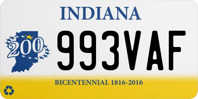 IN license plate 993VAF