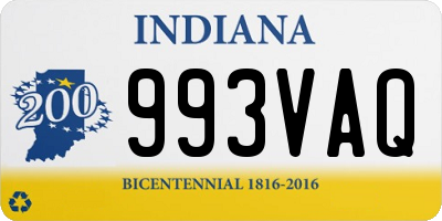 IN license plate 993VAQ