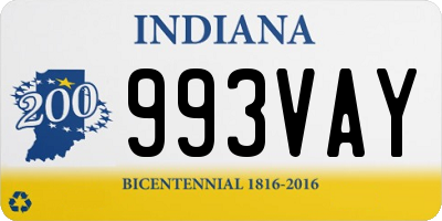 IN license plate 993VAY