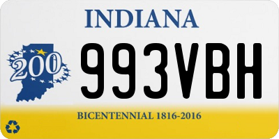 IN license plate 993VBH