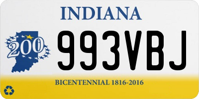 IN license plate 993VBJ