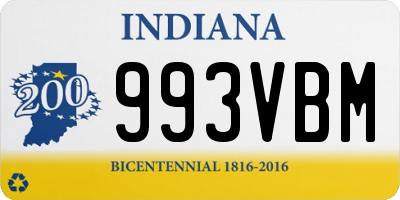 IN license plate 993VBM