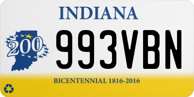 IN license plate 993VBN