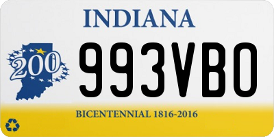 IN license plate 993VBO