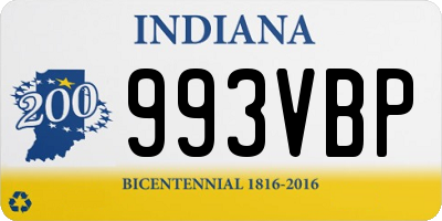 IN license plate 993VBP