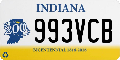 IN license plate 993VCB