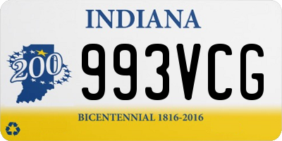 IN license plate 993VCG