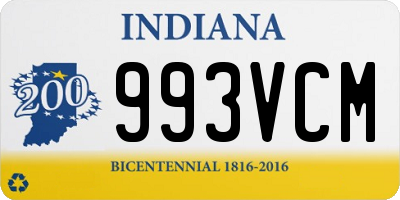 IN license plate 993VCM