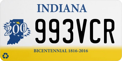 IN license plate 993VCR