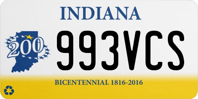 IN license plate 993VCS