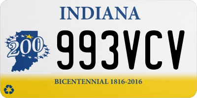 IN license plate 993VCV