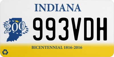 IN license plate 993VDH