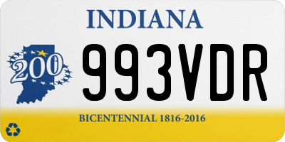 IN license plate 993VDR