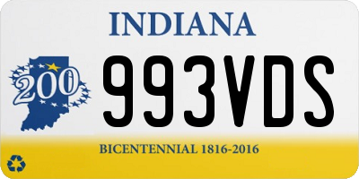 IN license plate 993VDS