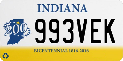 IN license plate 993VEK