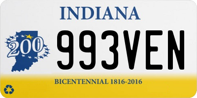 IN license plate 993VEN