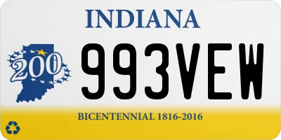 IN license plate 993VEW