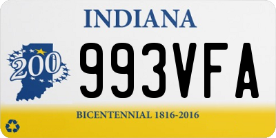 IN license plate 993VFA