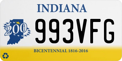 IN license plate 993VFG