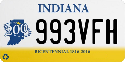 IN license plate 993VFH