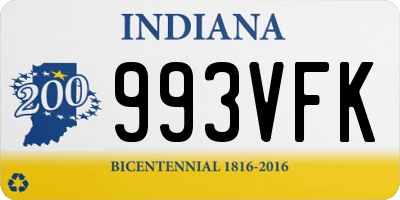 IN license plate 993VFK