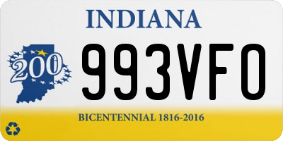 IN license plate 993VFO