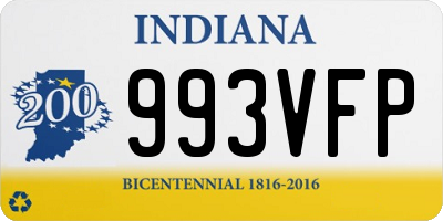 IN license plate 993VFP