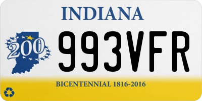 IN license plate 993VFR