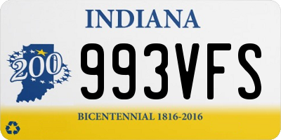 IN license plate 993VFS