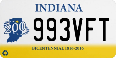 IN license plate 993VFT