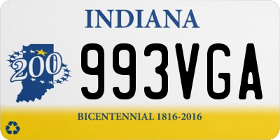 IN license plate 993VGA