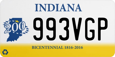 IN license plate 993VGP