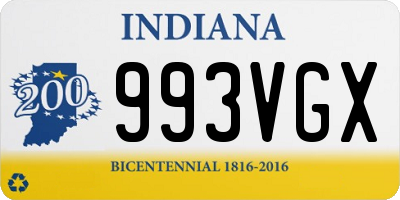 IN license plate 993VGX