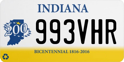 IN license plate 993VHR