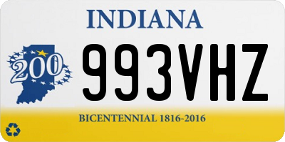 IN license plate 993VHZ