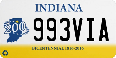 IN license plate 993VIA