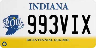 IN license plate 993VIX