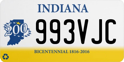 IN license plate 993VJC