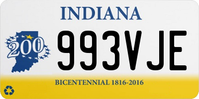 IN license plate 993VJE