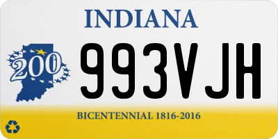 IN license plate 993VJH