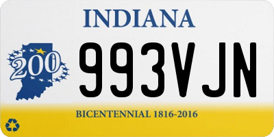 IN license plate 993VJN