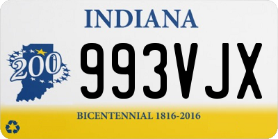 IN license plate 993VJX